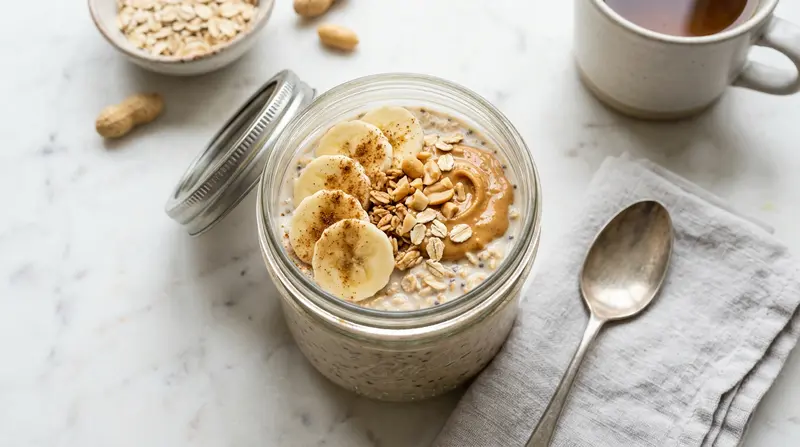 Peanut Butter & Banana Overnight Oats