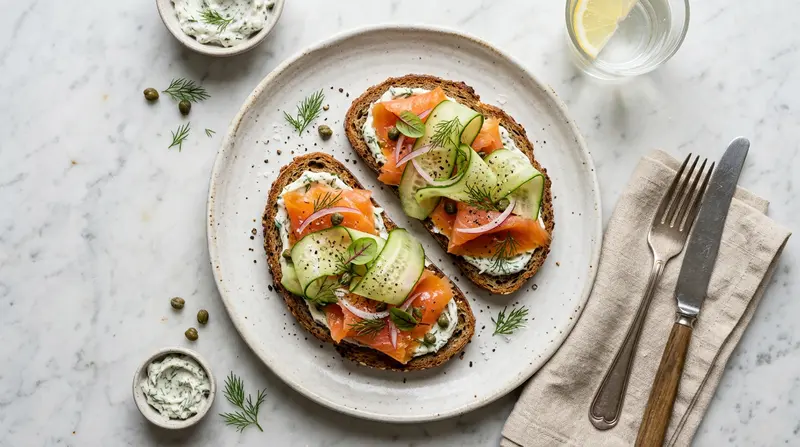 Smoked Salmon and Cucumber Rye