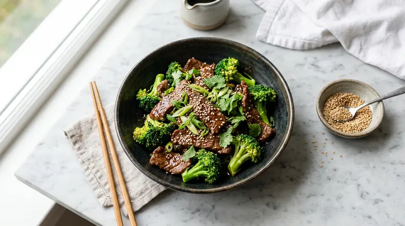 Beef and Broccoli Stir-Fry with Sesame Seeds