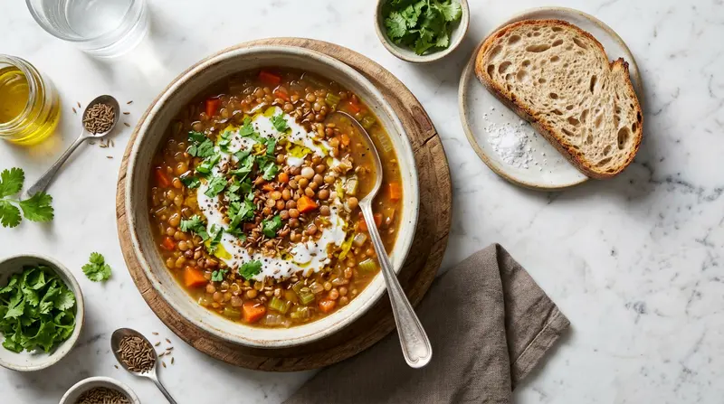 Lentil Soup with Carrots and Cumin