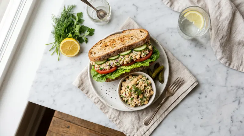Chickpea 'Tuna' Salad Sandwich