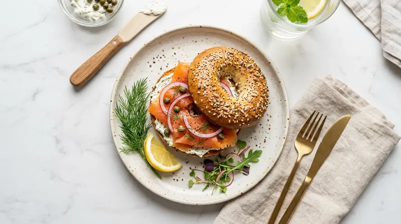 Smoked Salmon GF Bagel