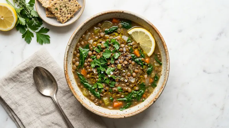 Lentil and Spinach Soup