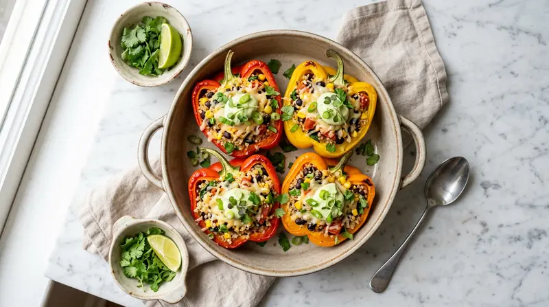 Stuffed Bell Peppers with Quinoa