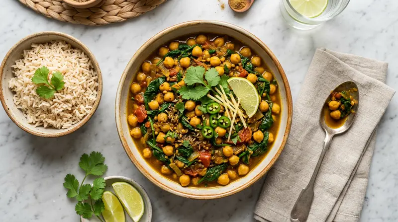 Chickpea and Spinach Curry