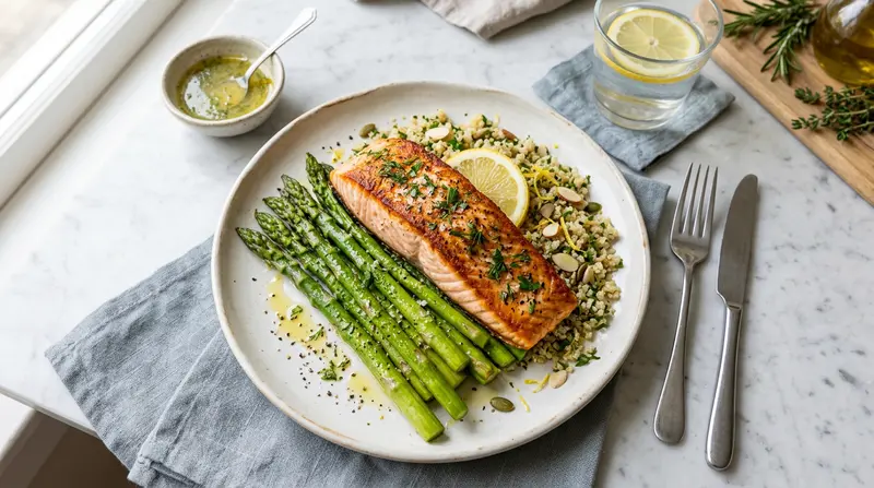 Pan-Seared Salmon with Asparagus
