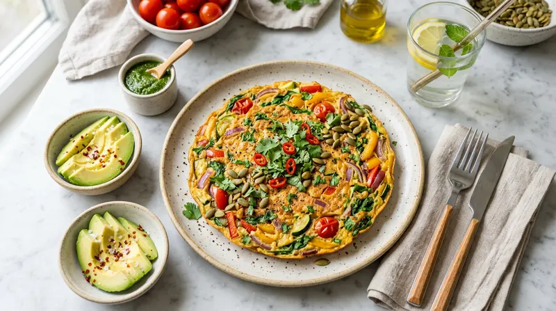 Chickpea Flour Veggie Omelet