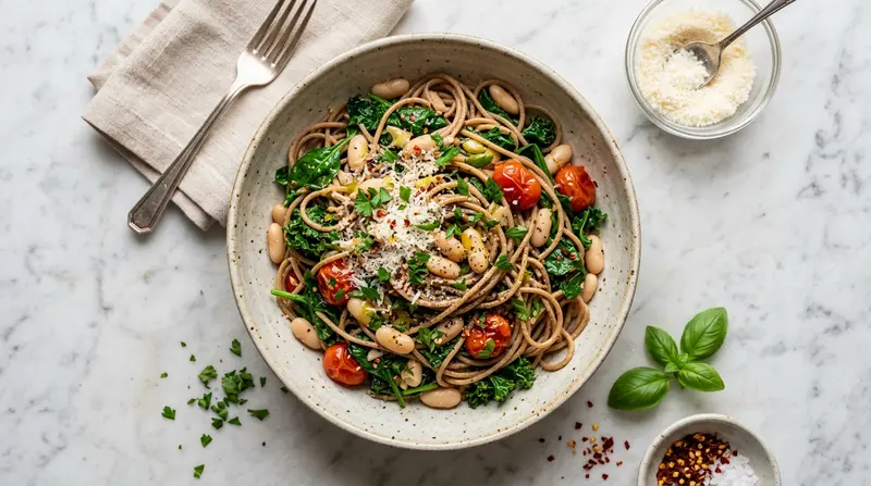 Whole Wheat Pasta with White Beans