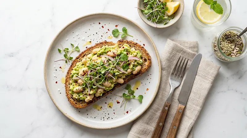 Avocado and White Bean Toast