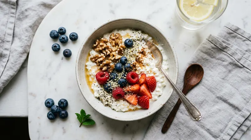 Cottage Cheese and Walnut Bowl