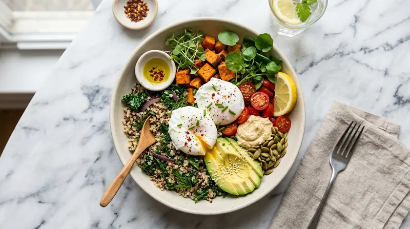 Quinoa and Poached Egg Bowl