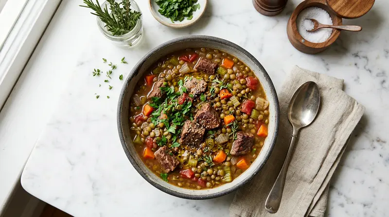 Lentil and Beef Protein Stew