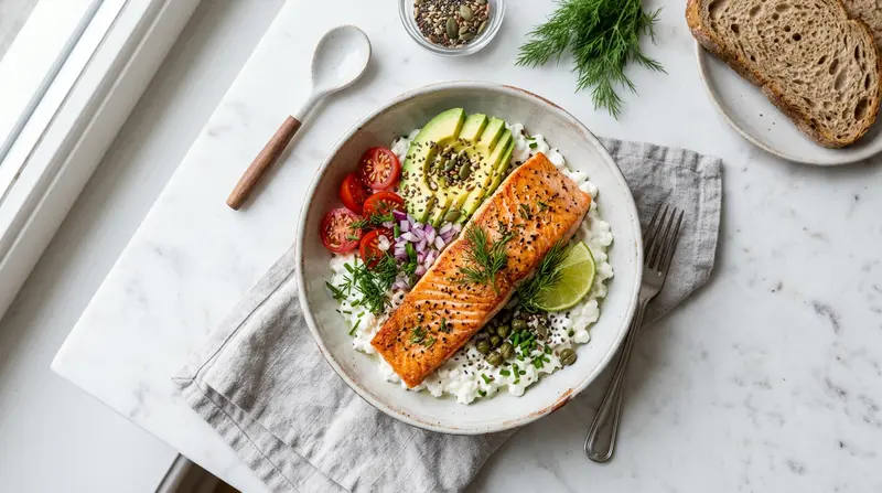Cottage Cheese & Salmon Bowl