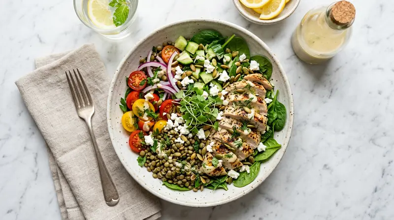 Lentil and Chicken Breast Salad