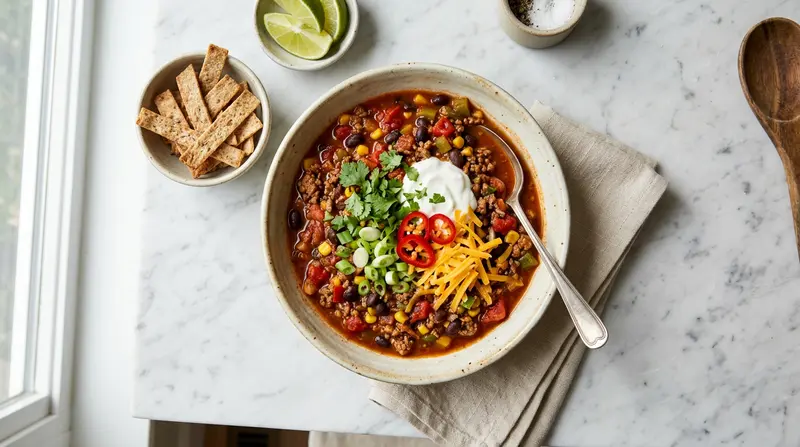Lean Beef and Black Bean Chili