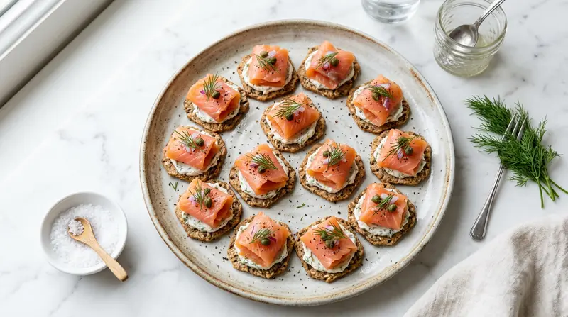 Smoked Salmon Cracker Bites