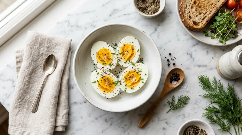 Hard-Boiled Eggs with Black Pepper