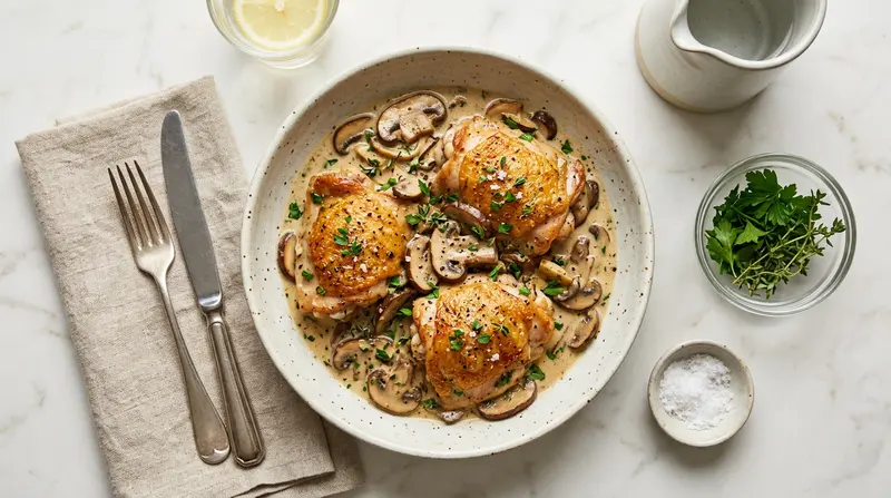 Creamy Mushroom Chicken Thighs