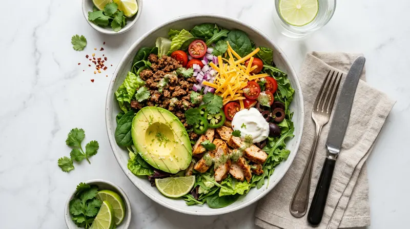 Keto Taco Salad with Avocado