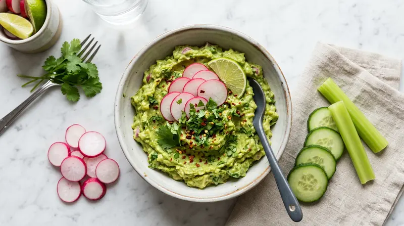 Guacamole with Radish Slices