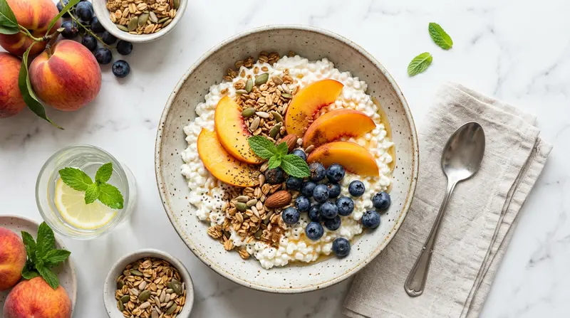Cottage Cheese & Peach Bowl