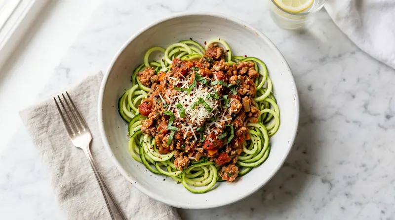Zucchini Noodles with Turkey Bolognese