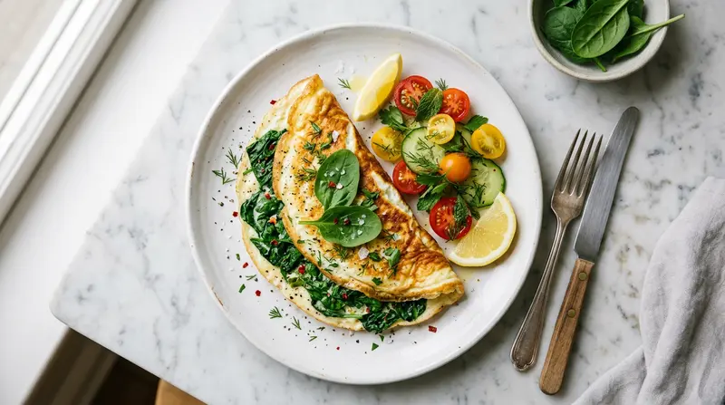 Egg White and Spinach Omelet