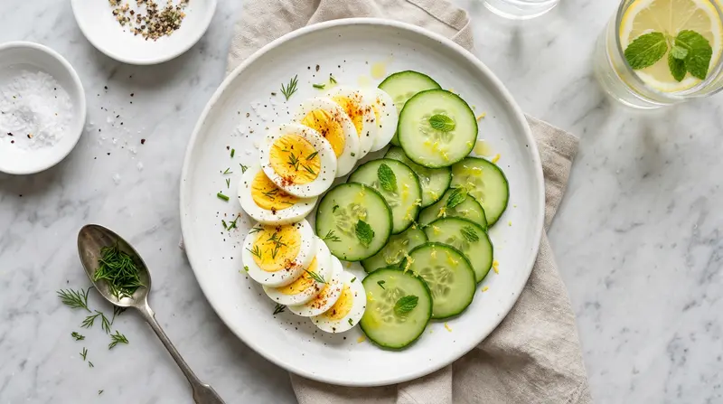 Hard Boiled Egg and Cucumber