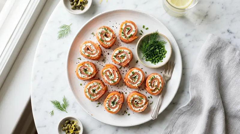 Smoked Salmon and Cream Cheese Roll-ups