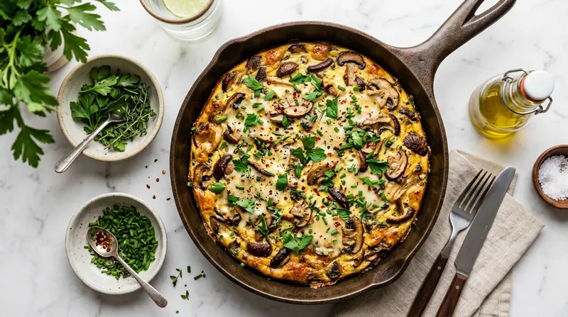 Mushroom and Swiss Frittata