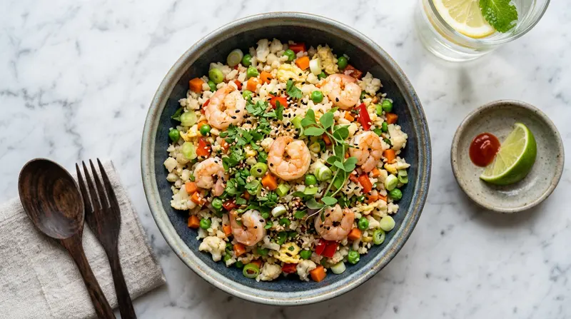 Cauliflower Fried Rice with Shrimp