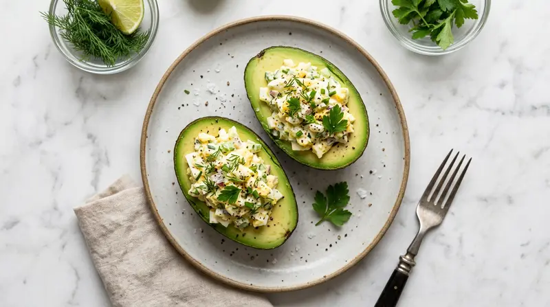 Egg Salad in Avocado Halves