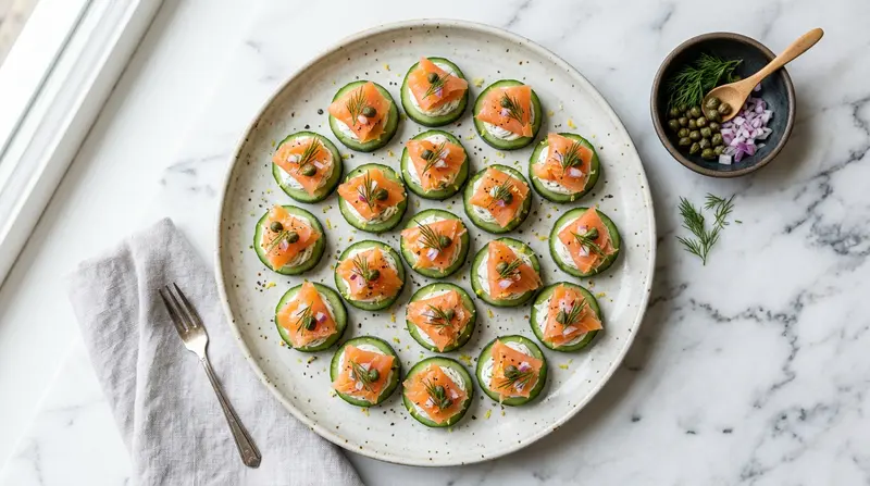 Cucumber Salmon Bites