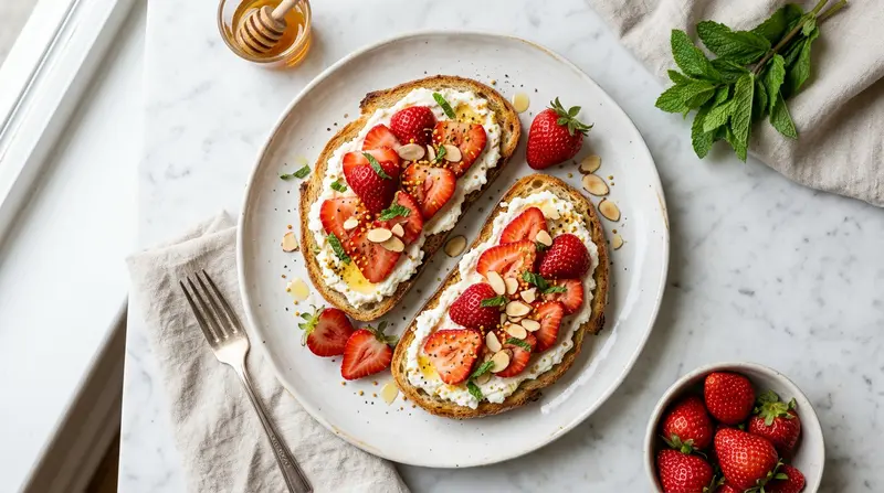 Ricotta and Strawberry Toast