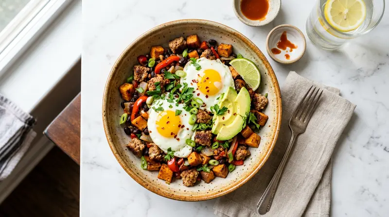 Turkey Sausage & Sweet Potato Hash