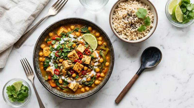 Tofu and Chickpea Curry