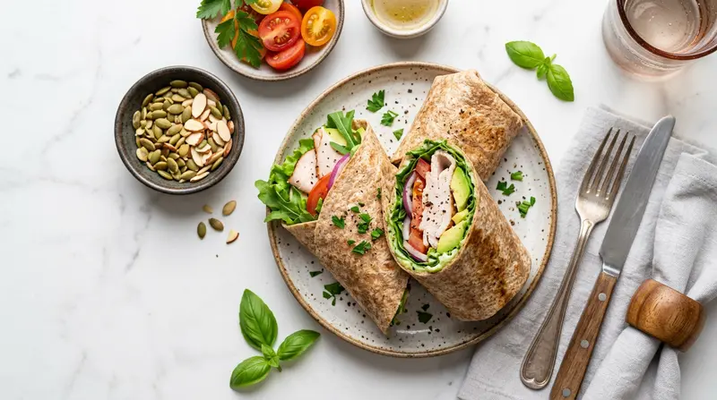 Turkey & Avocado Whole Wheat Wrap