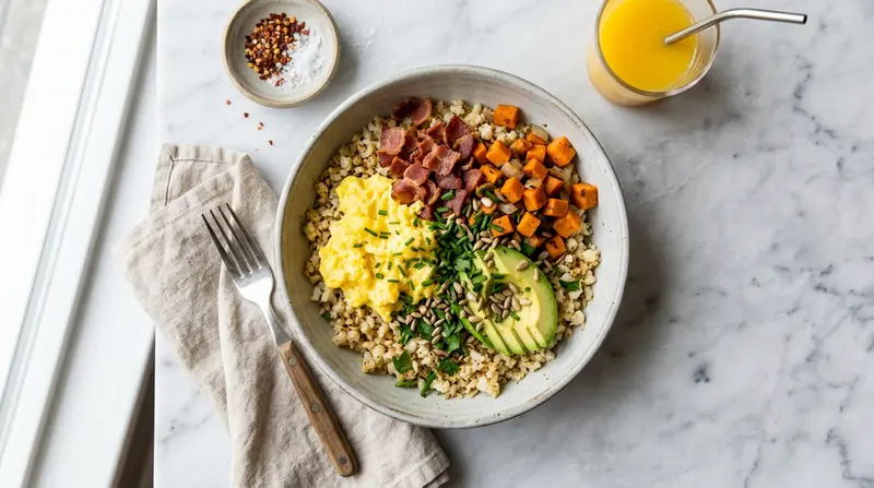 Cauliflower Rice Breakfast Bowl