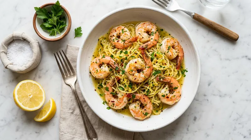 Shrimp Scampi with Spaghetti Squash