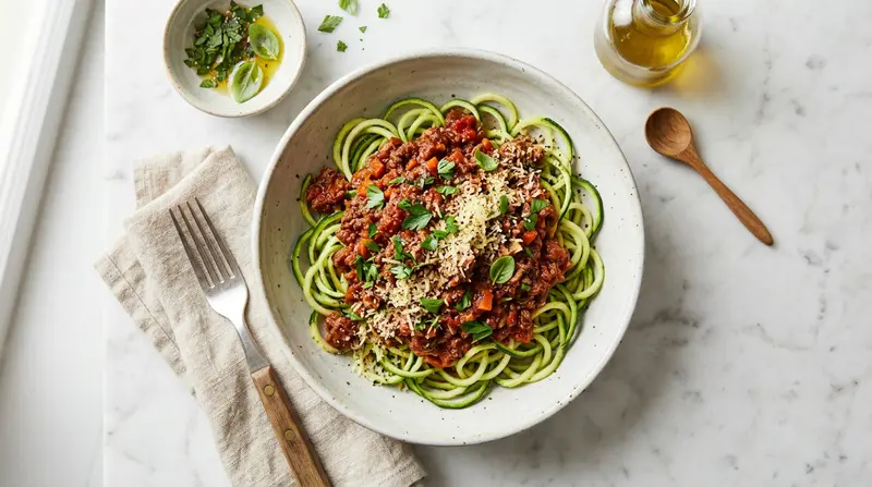 Zucchini Noodles with Beef Bolognese