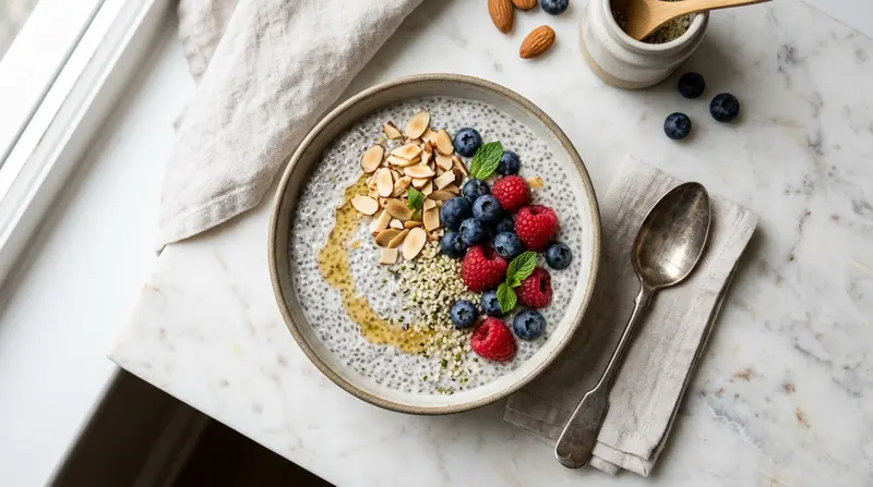 Chia Seed Pudding with Almonds