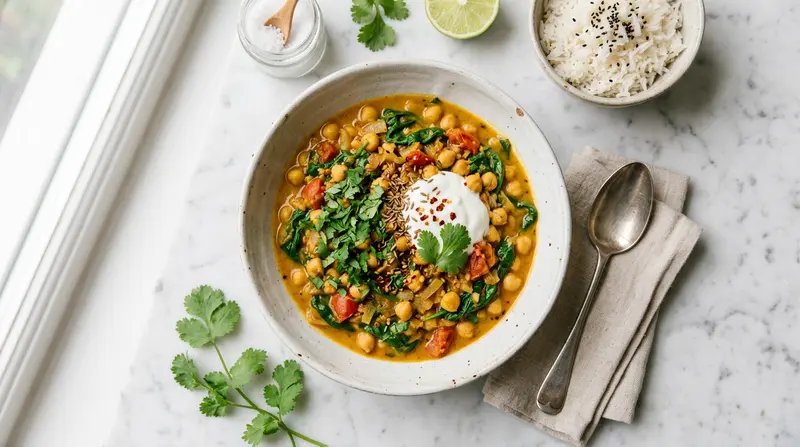 Chickpea and Spinach Curry