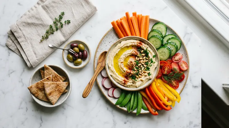 Hummus and Veggie Plate