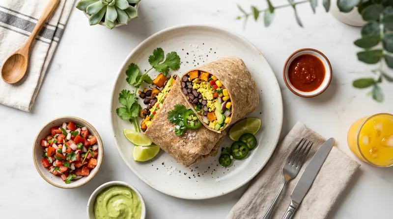 Breakfast Burrito with Black Beans