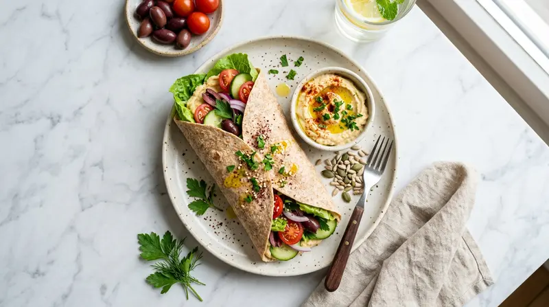 Mediterranean Hummus Wrap