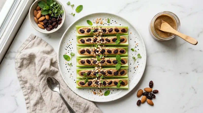 Ants on a Log (Vegan Style)