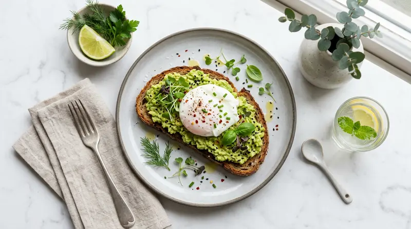 Avocado and Poached Egg on Rye