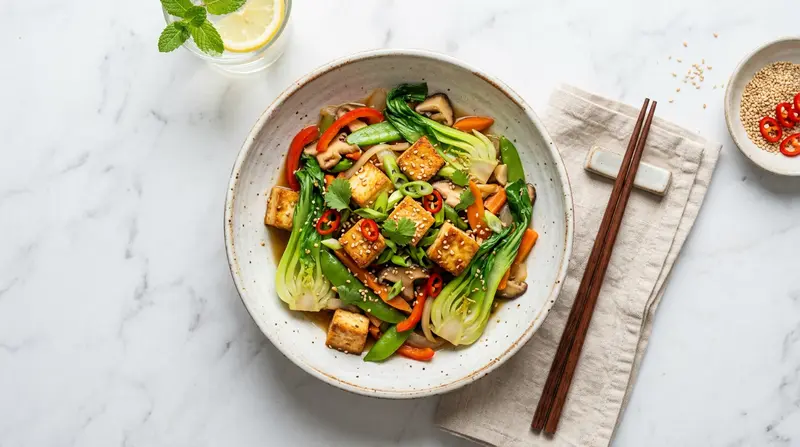 Tofu and Bok Choy Stir-fry