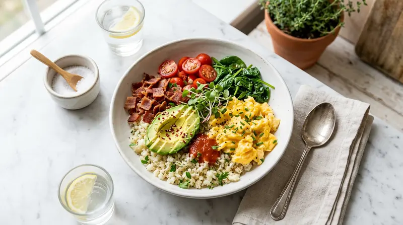 Cauliflower Rice Breakfast Bowl