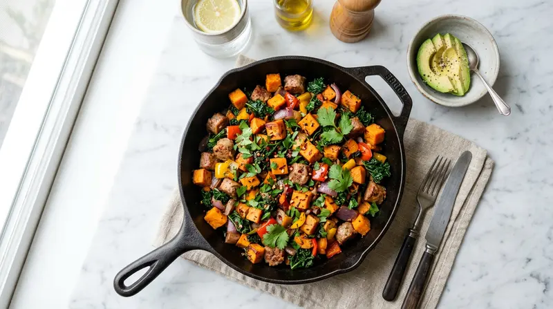 Sweet Potato and Sausage Hash